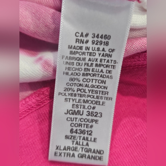 Y2K Juicy Couture Terry Cloth PINK Tie Dye Gold Zip Up Hoodie READ DESCRIPTION - Picture 6 of 14
